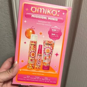 Amika Mission Minis Hair Care Set - Pink and Orange